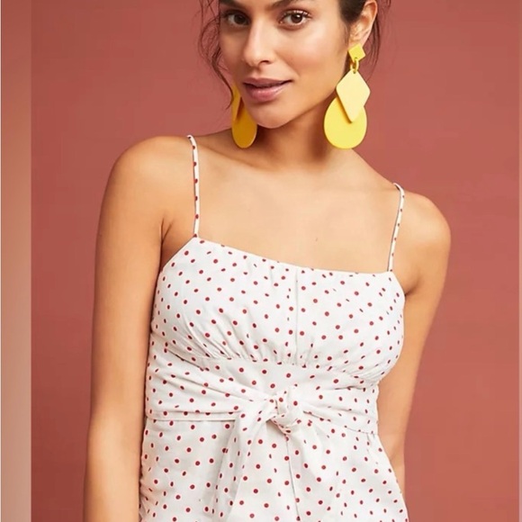 Anthropolgie Maeve Sophia Polka Dot Cami Top - Picture 3 of 10